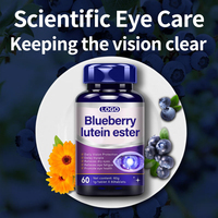 Tablet Kunyah Blueberry Lutein Perawatan Penglihatan Private Label 1g Bentuk Beruang 60 Tablet Suplemen Kesehatan Mata Herbal