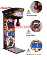 Machine d'arcade de boxe sportive en métal à monnayeur, interface anglaise, alimentation 110/220V, type de prise personnalisé pour l'amusement