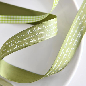 Nuovo Design 2025 'Miss You' Nastro Decorativo in Cotone di Alta Qualità con Stampa in Lamina d'Oro Monofacciale e Motivo a Fiocco, Alta Tenacità - Product Image 2