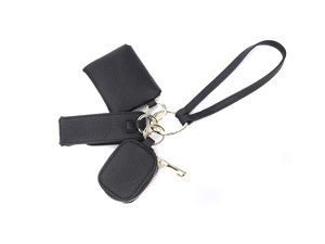 Llavero de Cuero Negro de Lujo, Llavero Funcional 3 en 1 Artificial con Mini Bolsillos de Cuero para Llaves de Auto, Unisex - Product Image 3