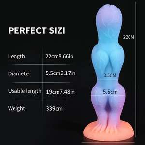 Bestseller Monster-Luminous <span class=keywords><strong>Dildo</strong></span> riesiger Silikon-<span class=keywords><strong>Dildo</strong></span> Fluoreszenz Analsex für Frauen - Product Image 2