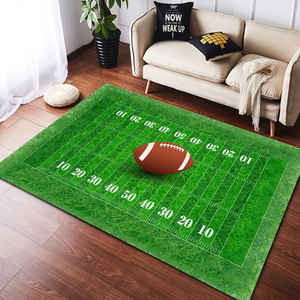Alfombra personalizada con patrones de baloncesto y fútbol para dormitorio, sala de estar, antideslizante, lavable, alfombrilla impresa en 3D, alfombras y alfombras - Product Image 3