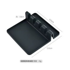 Reposa Utensilios de Cocina de Silicona, Resistente al Calor, Soporte para Espátulas, Bandeja Recolectora de Goteos, Organizador de Encimera, Herramientas de Cocina, Suministro Directo de Fábrica - Product Image 3