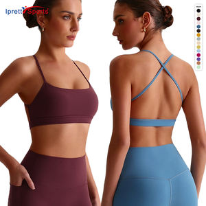 Hete Sexy Beauty Cross Back Gymkleding Push-Up Yogabeha Op Maat Gemaakte Ademende Racerback Hardloopsportbeha - Product Image 1