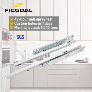 Ficgoal 2-Fold undermount trượt có thể điều chỉnh móng tay cho nhà bếp phòng ngủ phòng tập thể dục Tủ Ngăn Kéo đường ray căn hộ ăn uống sử dụng ngoài trời - Product Image 1