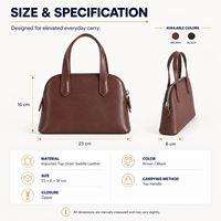 Nouveauté 2026 : Sac à main minimaliste style The Row en cuir Cordovan pleine fleur, sac Boston pour femme, sac fourre-tout de luxe de créateur