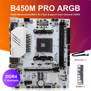 JGINYUE AM4 M-ATX B450M-PRO <span class=keywords><strong>Motherboard</strong></span> ARGB mendukung <span class=keywords><strong>AMD</strong></span> Ryzen R3 R5 R7 1/2/3/4/5th prosesor CPU DDR4 RAM memori dual channel - Product Image 2
