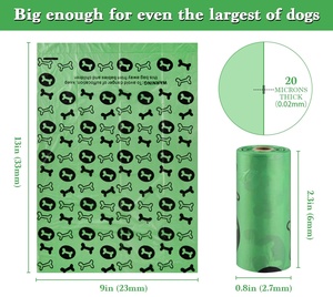 Bolsas para excremento de perro personalizadas, ecológicas, biodegradables, de almidón de maíz, compostables, para excremento de gato, biodegradables y limpias - Product Image 3