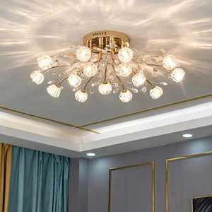 Lámpara <span class=keywords><strong>de</strong></span> <span class=keywords><strong>Techo</strong></span> <span class=keywords><strong>de</strong></span> Cristal <span class=keywords><strong>de</strong></span> Estilo Europeo para Sala <span class=keywords><strong>de</strong></span> Estar, Moderna y Minimalista, LED, para Dormitorio, Comedor, Lámpara <span class=keywords><strong>de</strong></span> Araña <span class=keywords><strong>de</strong></span> Cristal - Product Image 1