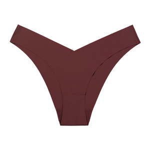 Bragas de mujer sin costuras de seda helada con cintura en V para venta al por mayor - Product Image 5