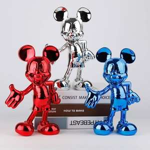 Figurine d'action <span class=keywords><strong>Mickey</strong></span> <span class=keywords><strong>Mouse</strong></span> en résine, faite à la main et peinte à la main, modèle de collection, cadeau décoratif - Product Image 1