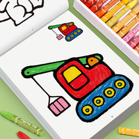 Livre de coloriage pour enfants de 3 à 6 ans, cahier d'activités artistiques avec dessins de lion, train et fruits, idéal pour la maternelle