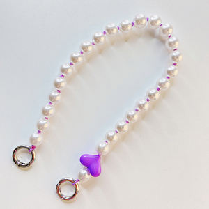 INS <span class=keywords><strong>perle</strong></span> Anti-perte poche mode coeur perlé chaîne de téléphone 32cm coloré étui pratique pour <span class=keywords><strong>iPhone</strong></span> sangles de téléphone portable - Product Image 6