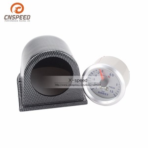 CNSPEED 52mm Boost <b>Gauge</b> Carbon Fiber Cover Portable Car Instrument Panel Mount - Product Image 5
