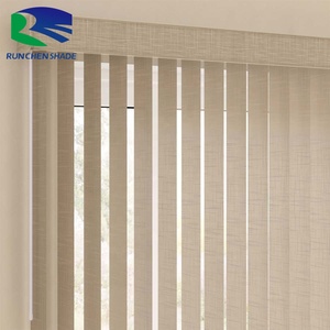 ستائر عمودية حديثة للأبواب الانزلاقية ستائر عمودية من القماش باللون الرمادي ستائر عمودية لغرفة المعيشة - Product Image 1