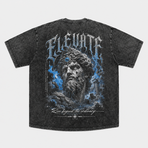 Camiseta OEM con pedrería, 300GSM, algodón de alto gramaje, lavado desgastado, oversize, corte cropped, estilo boxy, con gráfico termoadhesivo, para hombre - Product Image 2