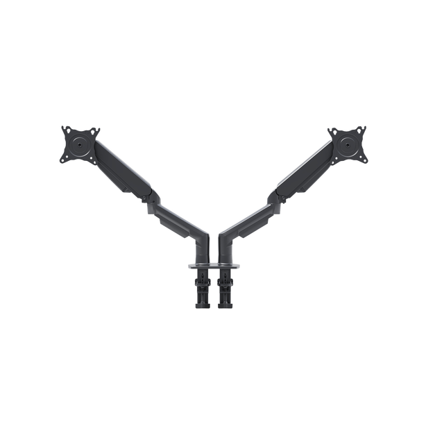 OMNI Convertible Aluminum Alloy Adjustable Arm for Co-Working Spaces Grommet Base VESA Mount Dual Arm Monitor Mount 17"-30"