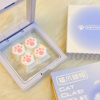 Capuchons de touches de clavier en forme de griffe de chat, 4 pièces, colorés, 3D ABS, personnalisés, mignons, pour claviers mécaniques, accessoires de clavier