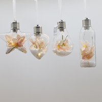Décoration suspendue d'arbre de Noël de taille personnalisée de haute qualité boule de verre LED pour l'artisanat de fête de mariage