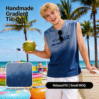 Débardeur sans manches en tricot tie-dye certifié GOTS et OEKO-TEX HuaYi |   Vêtements de rue décontractés en coton écologique respirant 180g