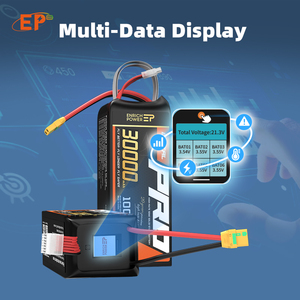 EP Lipo Batterij 22000mAh 14S 51.8V 20C RC UAV Drone Batterij Digitaal Display Compatibel Polymeer Lithium Pouch voor RC Vliegtuigen - Product Image 2