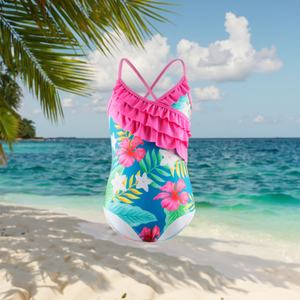 Maillots de bain de luxe personnalisés à motifs imprimés de haute qualité, ensemble 3 pièces, tenues de plage assorties pour la famille, service OEM pour femmes - Product Image 2