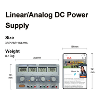 Alimentation électrique analogique linéaire DC HY3003D-3 30V/3A à trois canaux, alimentation de banc à tension et courant variables