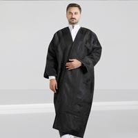 Manteau Bisht Arabe d'Hiver Homme OEM de Haute Qualité Bisht Farwa pour la Prière en Polyester pour Adultes Pardessus en Fourrure Écologique