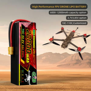 แบตเตอรี่ <span class=keywords><strong>Lipo</strong></span> ความจุสูง11.1V 14.8V 22.2V แบตเตอรี่100C 70C อัตราการคายประจุสูงสำหรับโดรนในรถ RC - Product Image 5