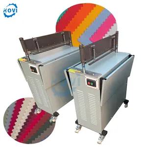 Good quality curtain fabric textile cloth sample cutting machine electric zigzag and straight blade swatch fabric cutter