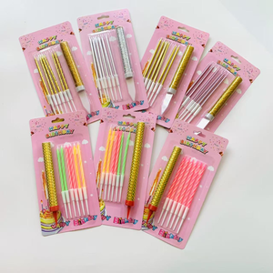 Kit de bougies fontaines en cire de paraffine dorée, bougies en spirale torsadée 10 cm, non parfumées, pour gâteau, étincelles, anniversaire, mariage - Product Image 3