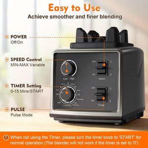 Blender et robot culinaire 3-en-1 pour smoothies et shakes, 1500W (32000 tr/min) – Mixeurs professionnels pour la cuisine - Product Image 5