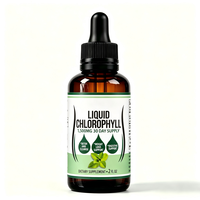 Gouttes de chlorophylle liquide Détox Nettoyage Perte de poids Soutien digestif Supplément liquide de chlorophylle à la menthe poivrée OEM ODM