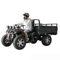 Quad agricole tout-terrain robuste 200cc, refroidissement liquide, 23 CV, avec grande benne basculante pour travaux agricoles