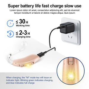 Appareils Auditifs Rechargeables Amplificateurs d'Oreille, Prix d'Aide Auditive <span class=keywords><strong>pour</strong></span> Seniors ou Personnes Sourdes - Product Image 3