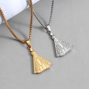 Collana con Pendente della <span class=keywords><strong>Madonna</strong></span> in Acciaio Inossidabile, Serie Religiosa Personalizzata, Vendita all'Ingrosso di Gioielli - Product Image 4