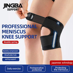Yan stabilizatörler ile JINGBA yeni nefes Unisex hava Mesh dizlik spor salonu spor için menisküs ayarlanabilir diz desteği rahatlatmak - Product Image 2