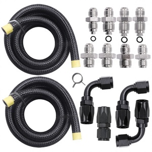 Kit de Tuyau de Pompe de Direction Assistée FOR HOSO RACING 551082 Universel Noir Argent pour Modification Automobile - Product Image 1