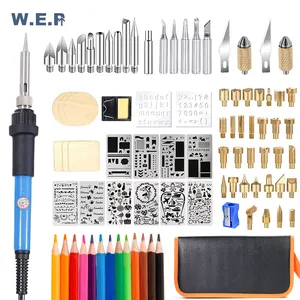 Bộ Dụng Cụ Đốt Gỗ WEP 947 II, Dụng Cụ Tự Hàn Chuyên Nghiệp, Có Thể Điều Chỉnh Nhiệt Độ, Kèm Bộ Dụng Cụ Khác Nhau