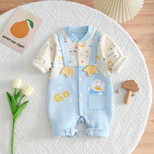 Factory Wholesale Baby Cotton Rompers <b>Short</b> Sleeve Cute Pink Floral Print <b>Onesies</b> Soft And Comfortable For Infants Bodysuit - Product Image 5