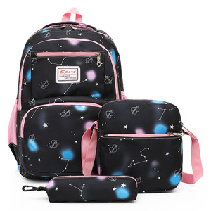 Foreign Trade Leisure Three-piece Backpack Fashion Printed Backpack School Bag Sports Leisure Backpack for Girl - Product Image 5