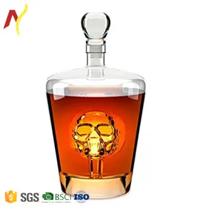 VOSOL 750ml Skull Whiskey Bottle Creative Glass Skull