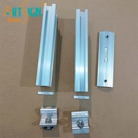 Support solaire résistant à la corrosion, rail en aluminium durable, profil de montage de panneau photovoltaïque avec certification CE TUV