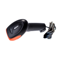 Escáner de Código de Barras Inalámbrico Portátil 1D 2.4G Bluetooth, Lector de Códigos de Barras CCD USB con Cable para Inventario