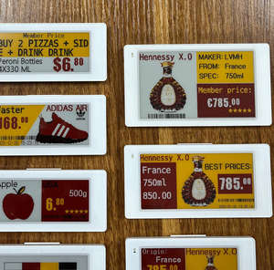 Products Nuevos 2.4Ghz Nfc Tag Esl Electronic Shelf Label Digital E-Ink Price Tag Wireless E-<b>Paper</b> Display For Smart Supermarket - Product Image 1