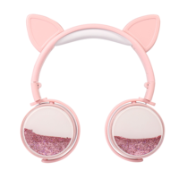 Audífonos con Orejas de Gato, Coloridos, con Purpurina Líquida, para Juegos, para Niños