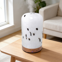 Diffuseur d'arômes électrique en verre, humidificateur d'air, lumière de nuit LED écologique, utilisation hôtelière et domestique, compatible français, 101-200 ml