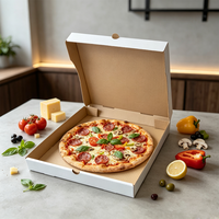 Boîte à hamburger carrée grande taille en carton kraft recyclé SP3664 – Vente en gros, biodégradable, jetable, blanche et marron, pour plats à emporter