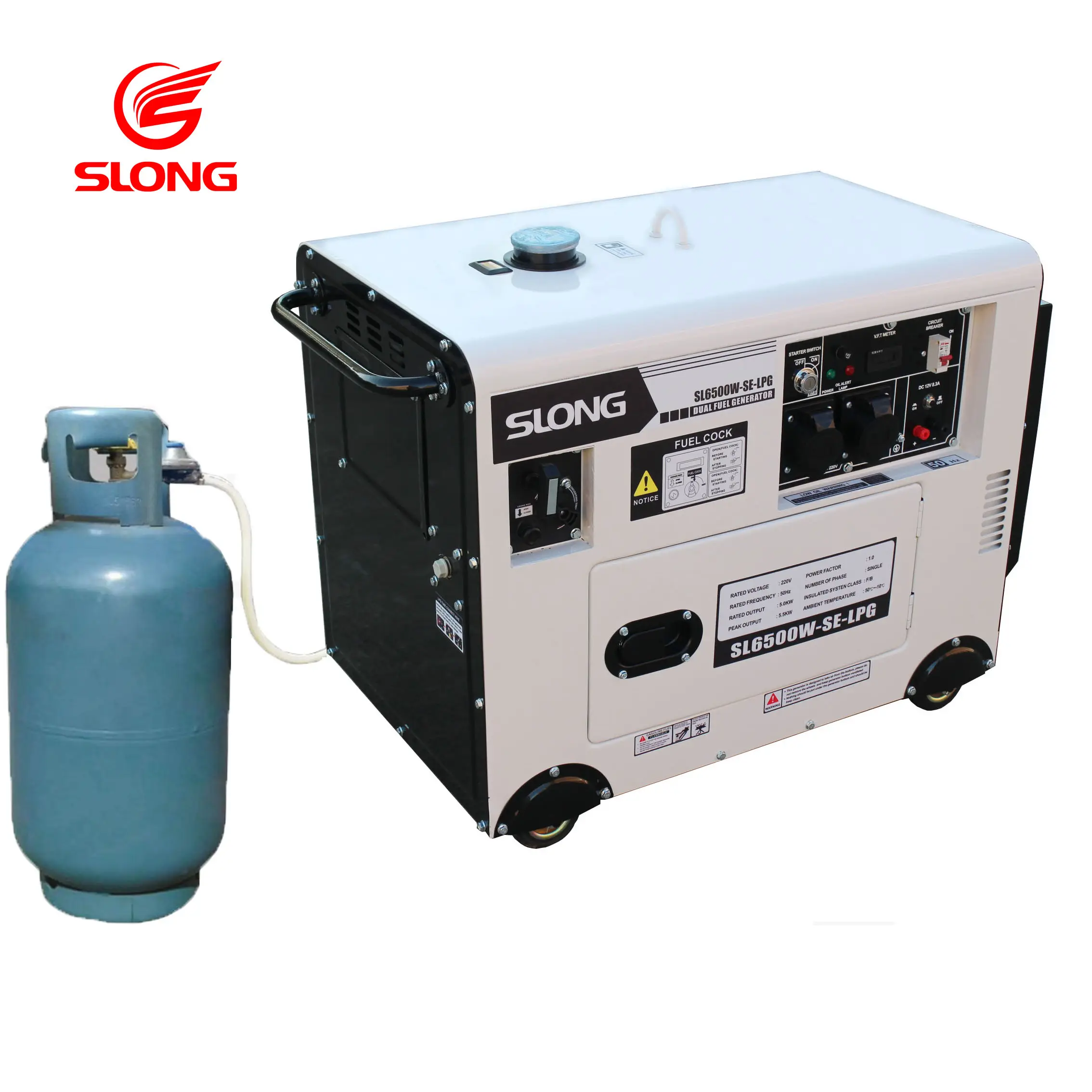 SLONG 침묵하는 6 KW LPG <span class=keywords><strong>가스</strong></span> <span class=keywords><strong>발전기</strong></span>