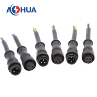 Projet d'éclairage solaire faisceau de câbles étanche Moled M16 connecteur en métal pré-câblé mâle femelle 2 ~ 6PIN connecteur LED IP65
